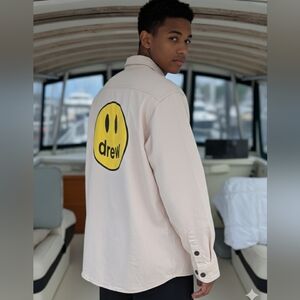 *Rare* Drewhouse | Cotton Mascot Button Down Khaki Shirt Bieber Size XL